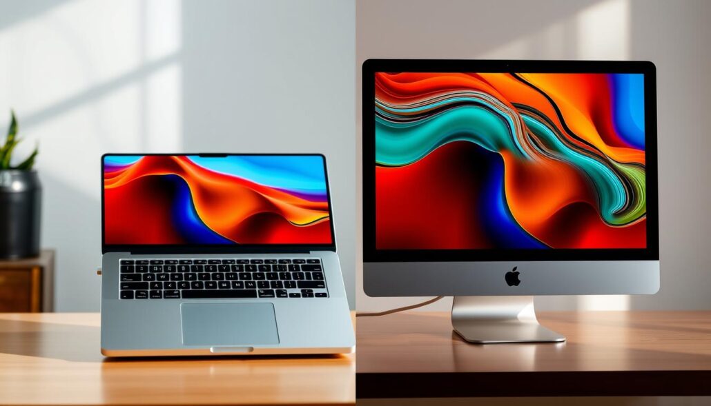 MacBook and iMac display comparison